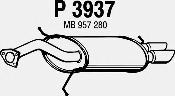 Глушитель выхлопных газов конечный P3937