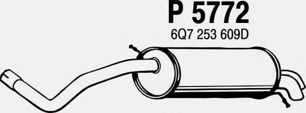 Глушитель выхлопных газов конечный P5772