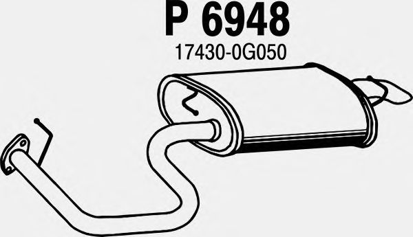 Глушитель выхлопных газов конечный P6948