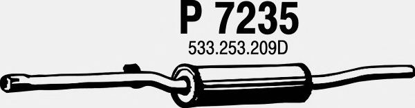 Средний глушитель выхлопных газов P7235