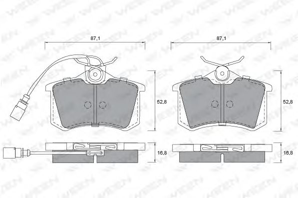 Комплект тормозных колодок, дисковый тормоз 151-1210