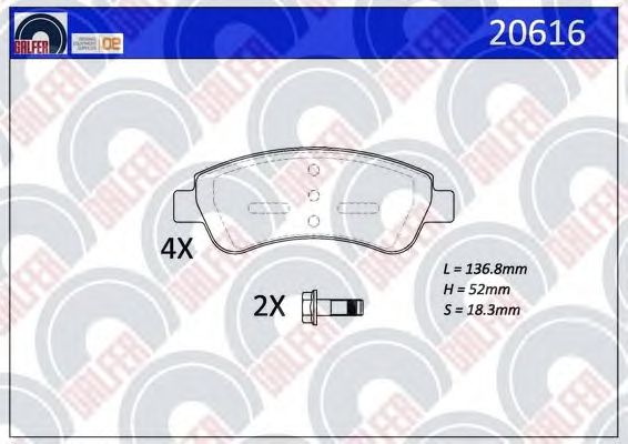 Brake Pad Set, disc brake 20616