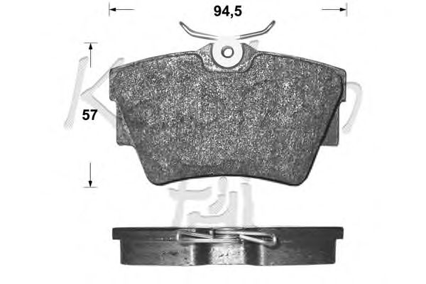 Комплект тормозных колодок, дисковый тормоз D10092
