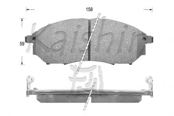 Kit de plaquettes de frein, frein à disque D1231