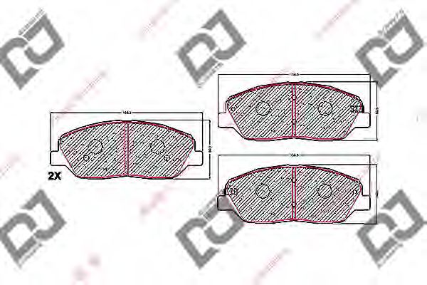 Комплект тормозных колодок, дисковый тормоз BP1618