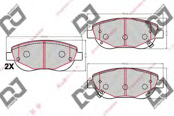 Комплект тормозных колодок, дисковый тормоз BP2097