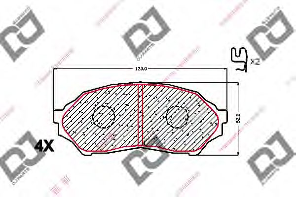 Комплект тормозных колодок, дисковый тормоз BP1694