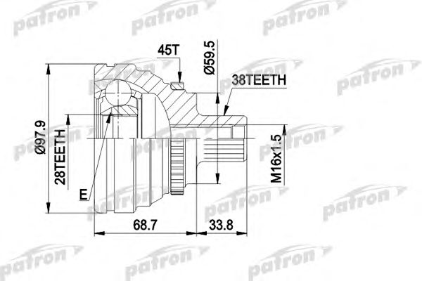 Joint Kit, drive shaft PCV1277