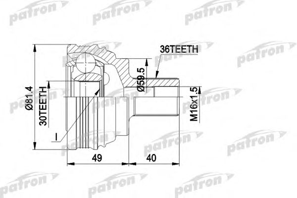 Joint Kit, drive shaft PCV1465