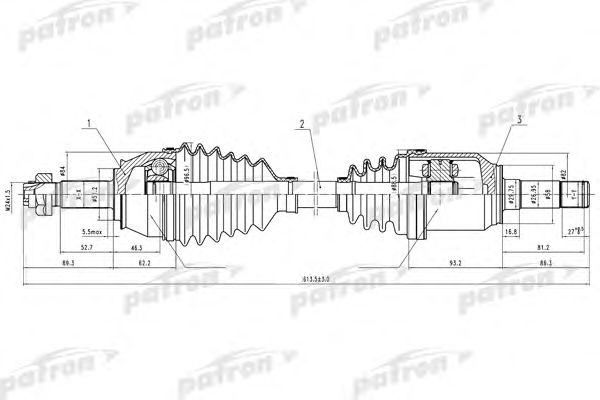 Albero motore/Semiasse PDS0635