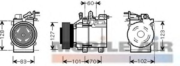 Kompressor, klimatanläggning 8200K123