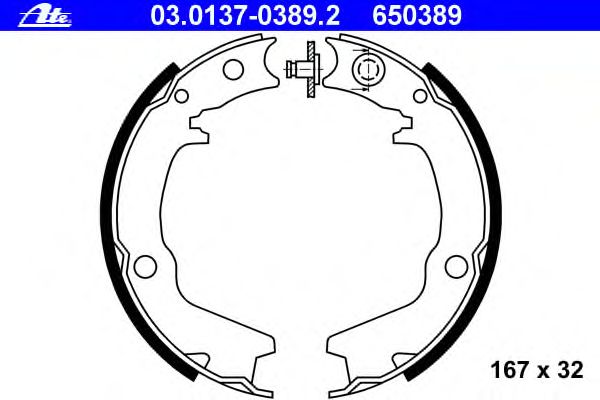 Комплект тормозных колодок, стояночная тормозная система 03.0137-0389.2