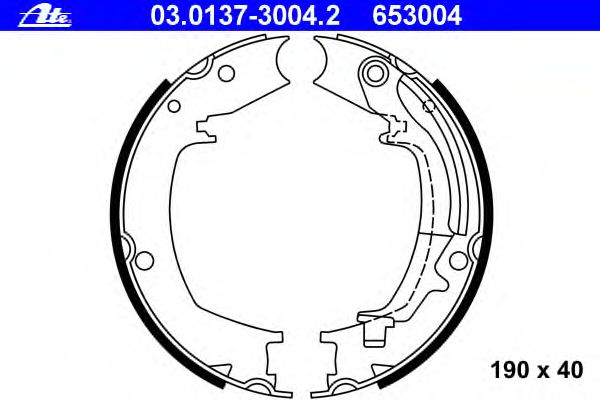 Комплект тормозных колодок, стояночная тормозная система 03.0137-3004.2
