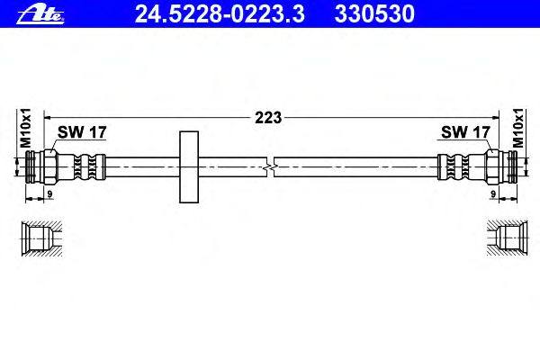 Tubo flexible de frenos 24.5228-0223.3