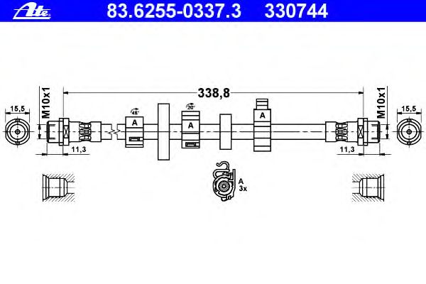 Tubo flexível de travão 83.6255-0337.3