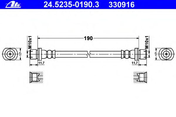 Tubo flexível de travão 24.5235-0190.3