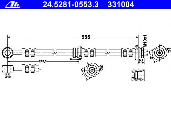 Tubo flexible de frenos 24.5281-0553.3
