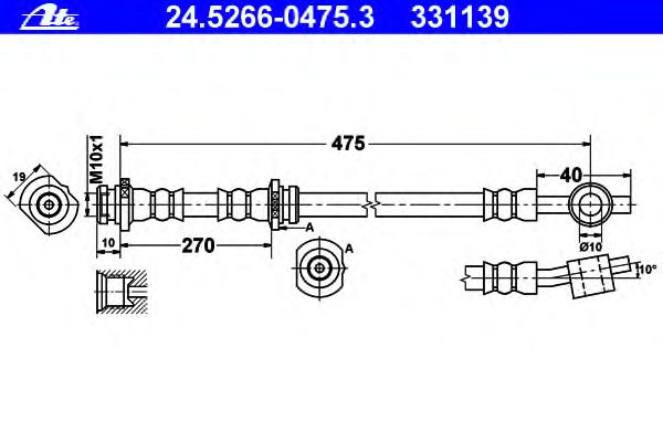 Tubo flexível de travão 24.5266-0475.3