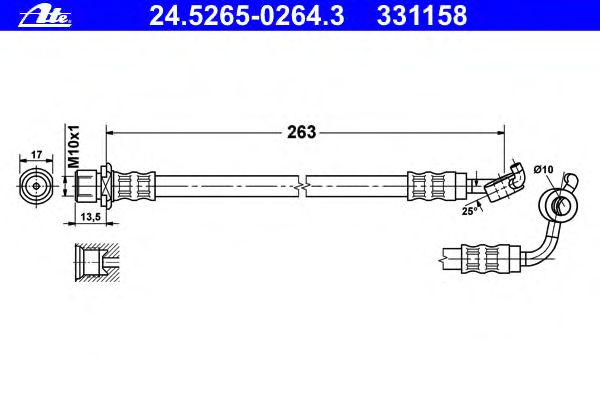 Tubo flexible de frenos 24.5265-0264.3