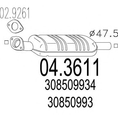 Catalytic Converter 04.3611