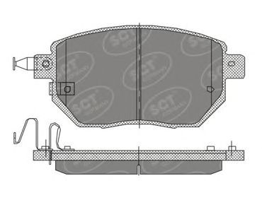Комплект тормозных колодок, дисковый тормоз SP 392