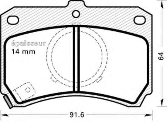 Комплект тормозных колодок, дисковый тормоз 232