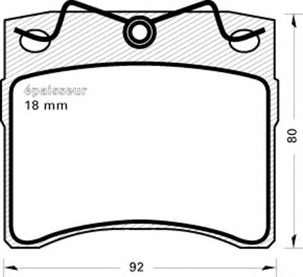 Комплект тормозных колодок, дисковый тормоз 371