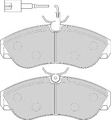 Комплект тормозных колодок, дисковый тормоз AVR129