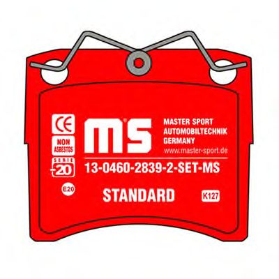 Комплект тормозных колодок, дисковый тормоз 13-0460-2839-2-SET-MS