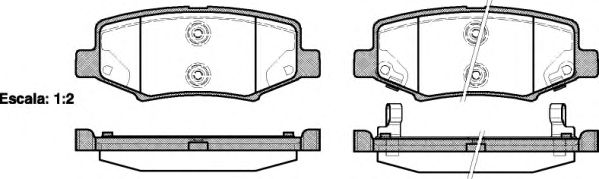 Комплект тормозных колодок, дисковый тормоз P13643.02
