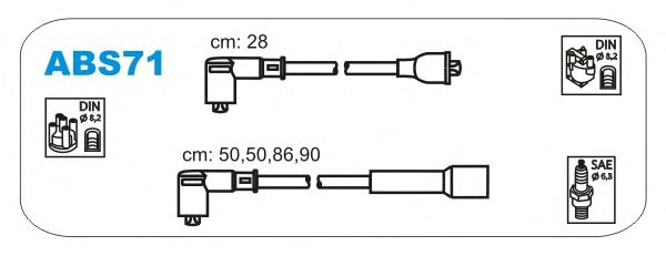 Комплект проводов зажигания ABS71