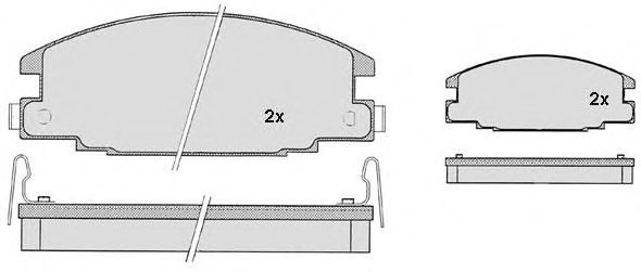 Комплект тормозных колодок, дисковый тормоз 755.0