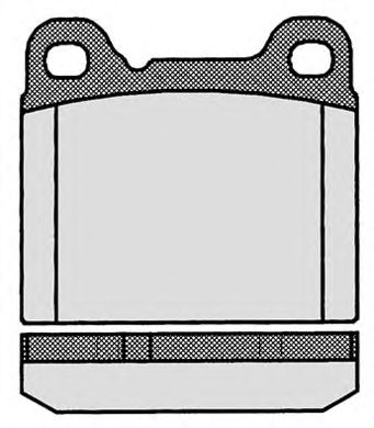 Комплект тормозных колодок, дисковый тормоз 584.0