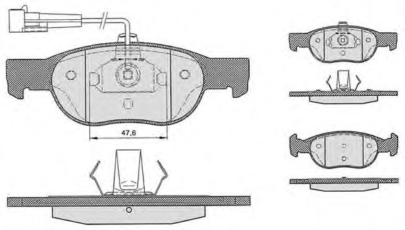 Комплект тормозных колодок, дисковый тормоз 612.3