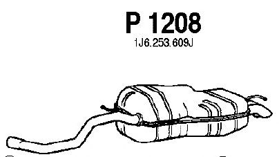 Silencieux arrière P1208