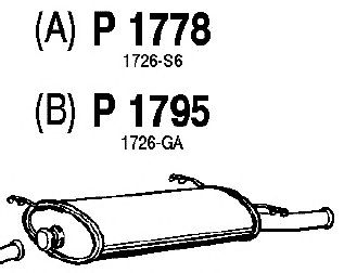 Глушитель выхлопных газов конечный P1778