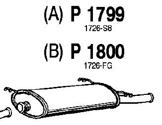 Глушитель выхлопных газов конечный P1799