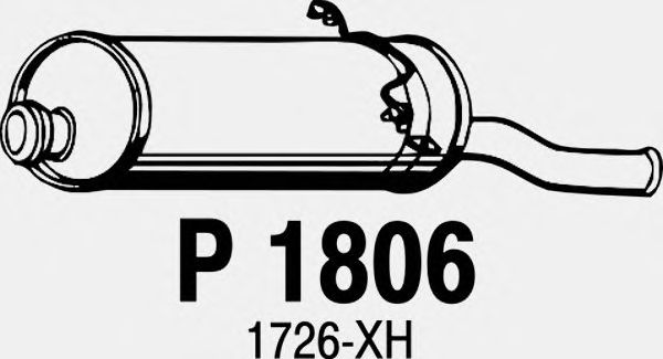 Silenziatore posteriore P1806