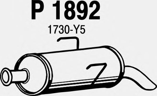 Глушитель выхлопных газов конечный P1892