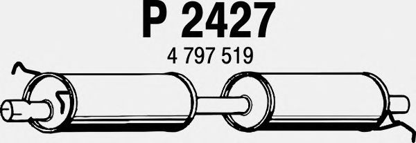 Средний глушитель выхлопных газов P2427