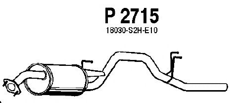 Глушитель выхлопных газов конечный P2715