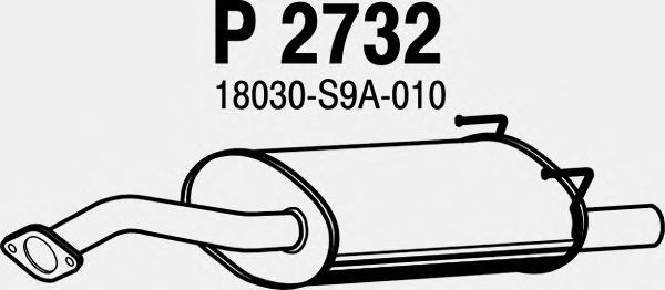 Глушитель выхлопных газов конечный P2732