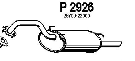 Глушитель выхлопных газов конечный P2926