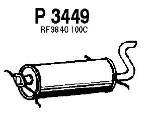 Глушитель выхлопных газов конечный P3449