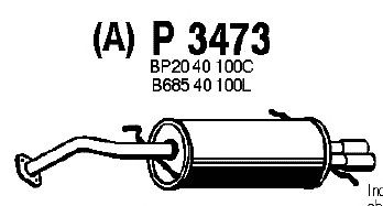 Глушитель выхлопных газов конечный P3473