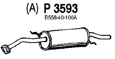 Глушитель выхлопных газов конечный P3593