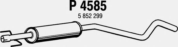 Средний глушитель выхлопных газов P4585