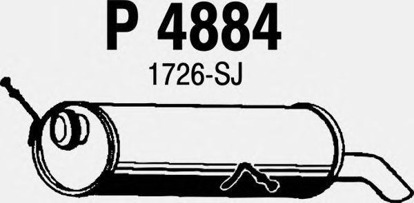 Глушитель выхлопных газов конечный P4884