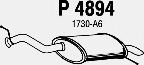 Глушитель выхлопных газов конечный P4894