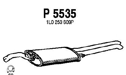 Глушитель выхлопных газов конечный P5535